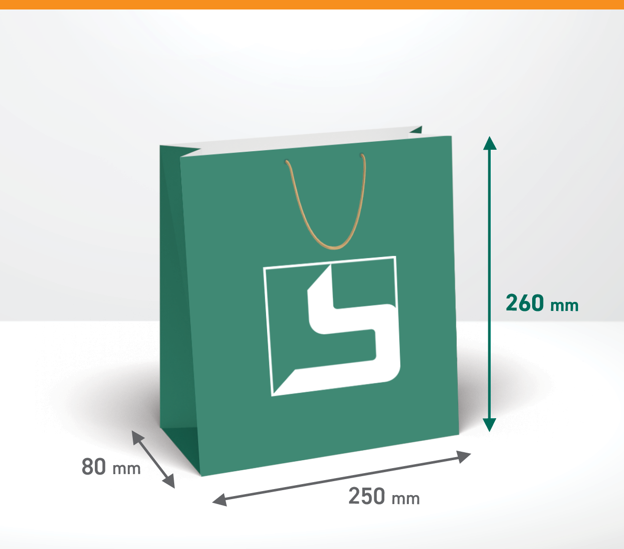 Darilna vrečka - pokončna: 250x80x260 mm (4.201-A)